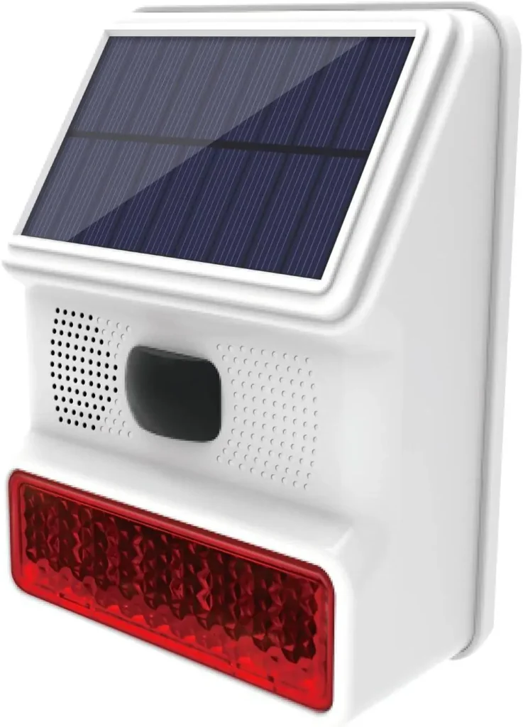 solar outdoor siren alarm with motion sensor
